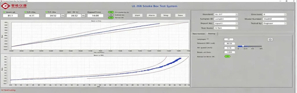 UL 217/268 Smoke box ul217 smoke alarm test system